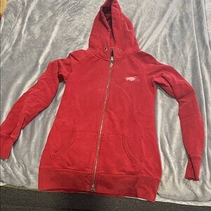 Roots Red Zip-Up Hoodie XS